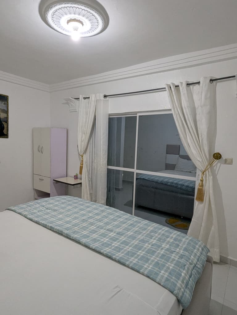 King room interior with warm lighting