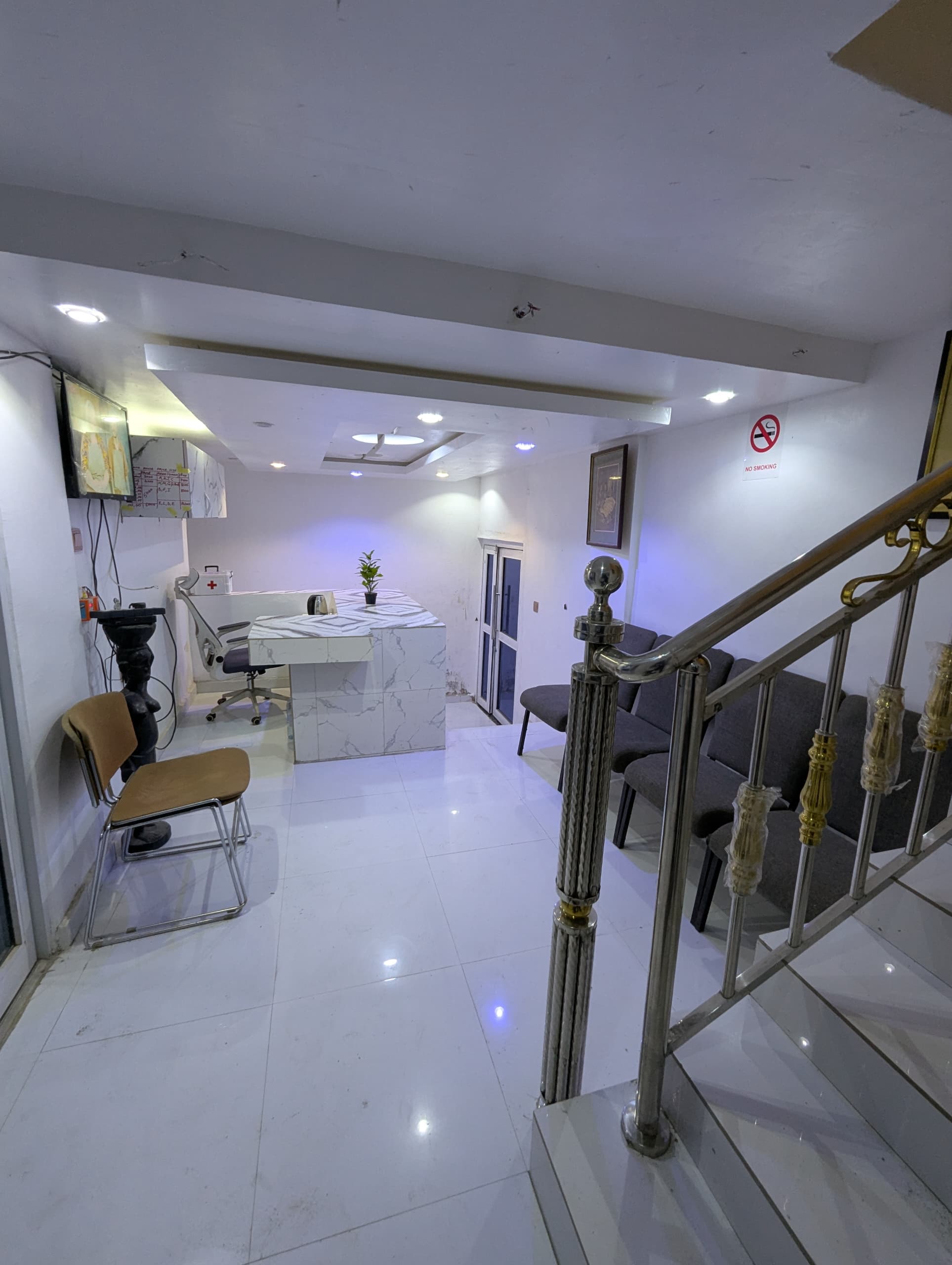 Friendly receptionist at luxury hotel